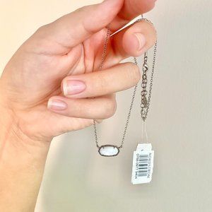 Kendra Scott Silver Mother of Pearl Necklace